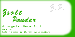 zsolt pander business card